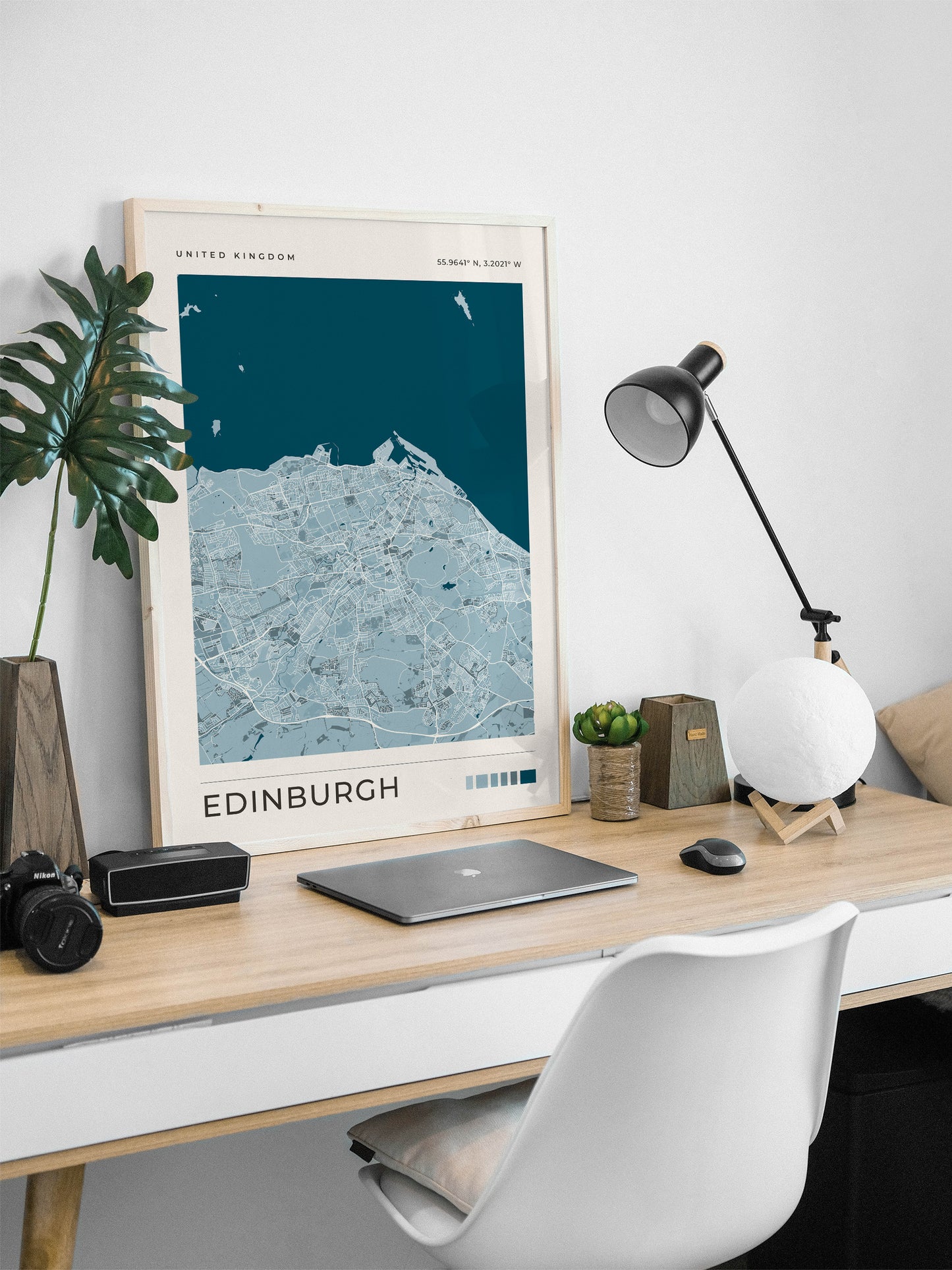 Stadtplan von Edinburgh | Schottland Reise Wandkunst