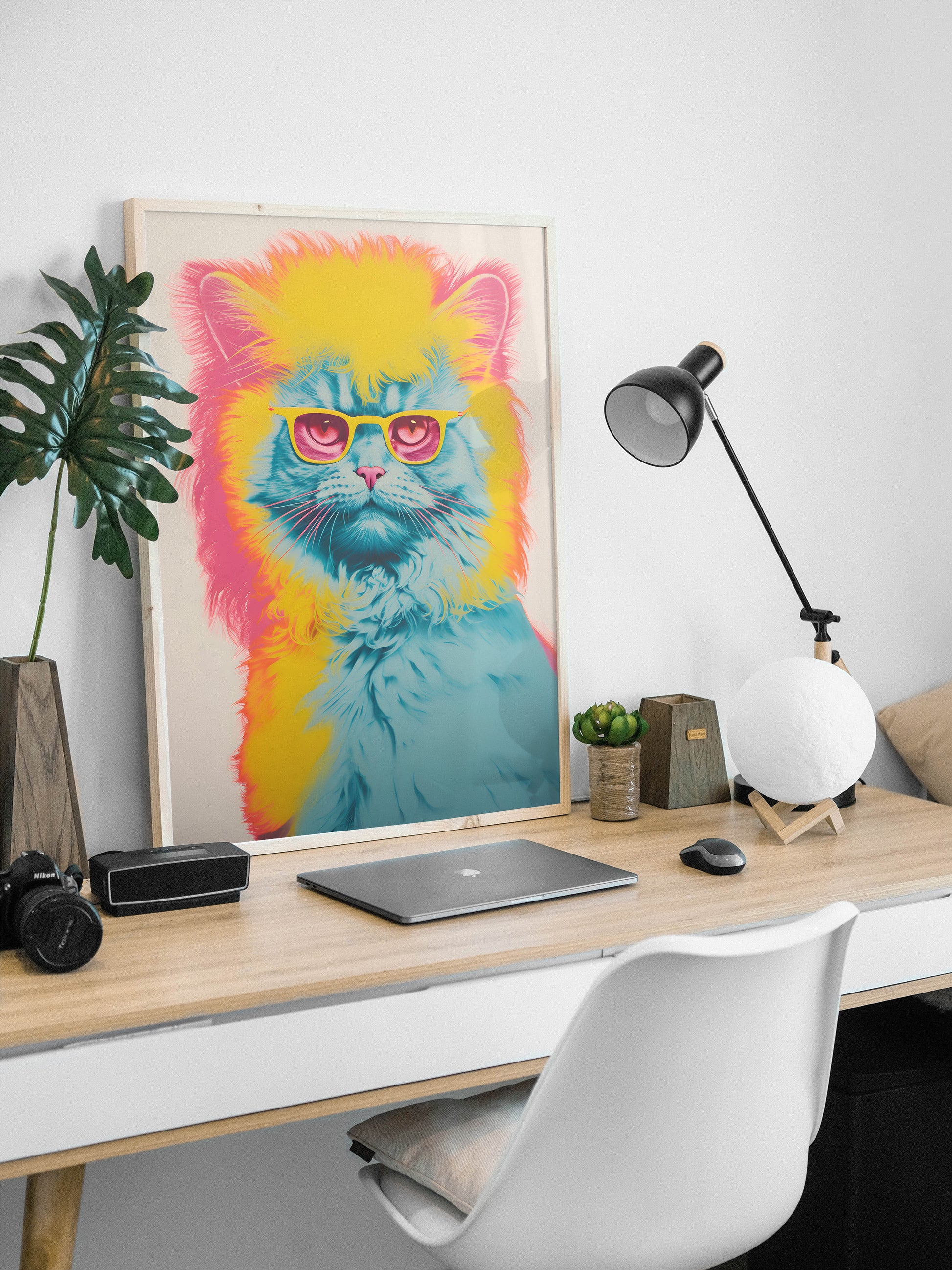 Andy Warhol Cat print | Different sizes and canvas - The Hue Map