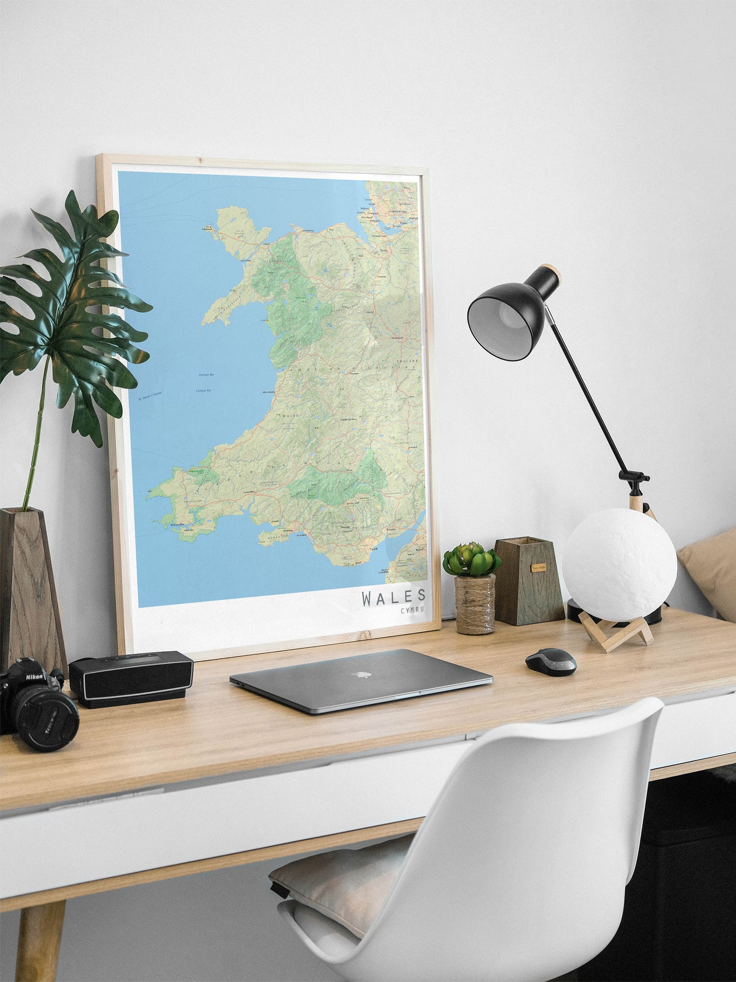 Wales map print | Cymru poster | Wales canvas wall art - The Hue Map