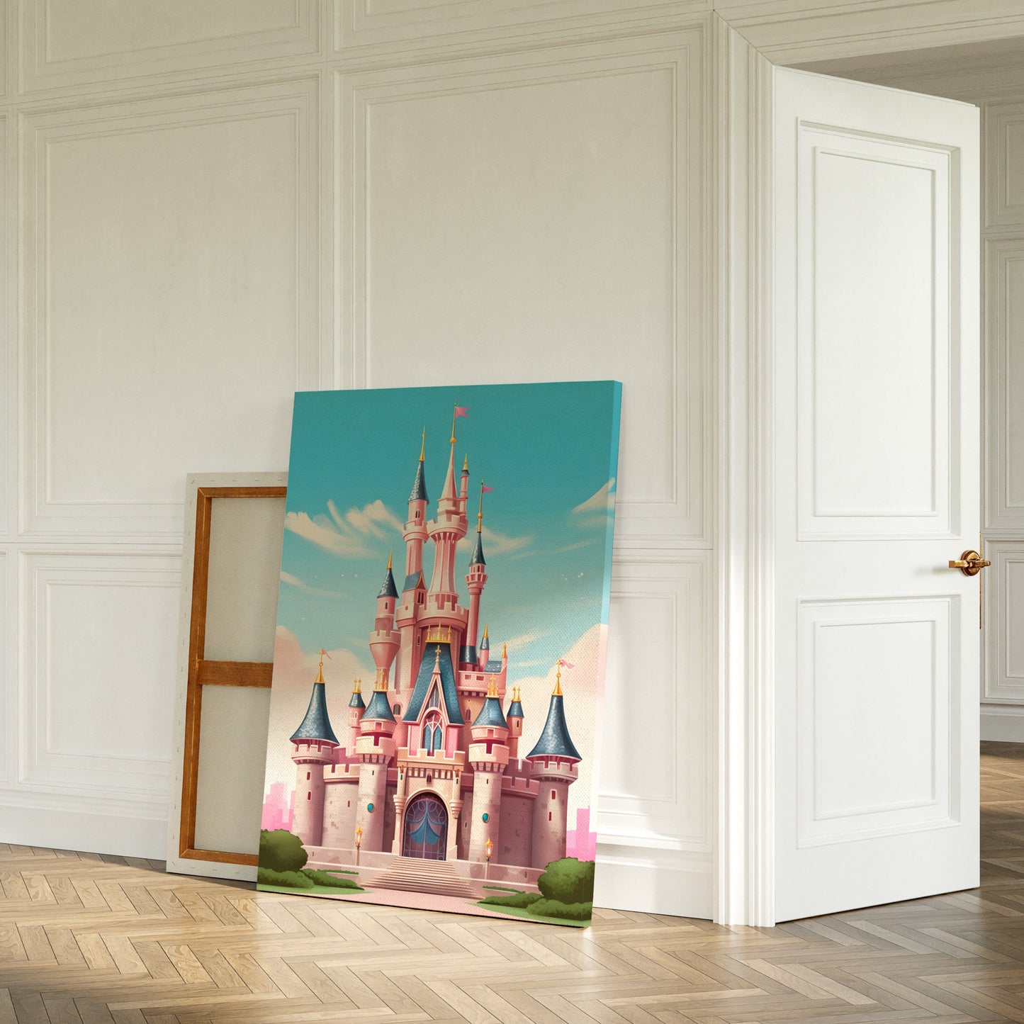 Disney castle canvas wall art.