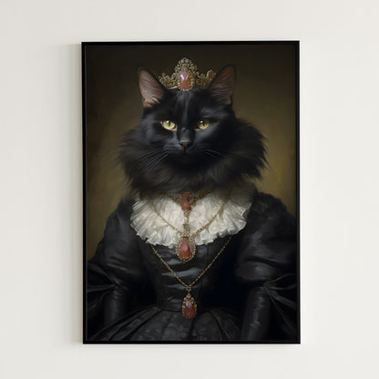 Black Cat Royalty wall art.