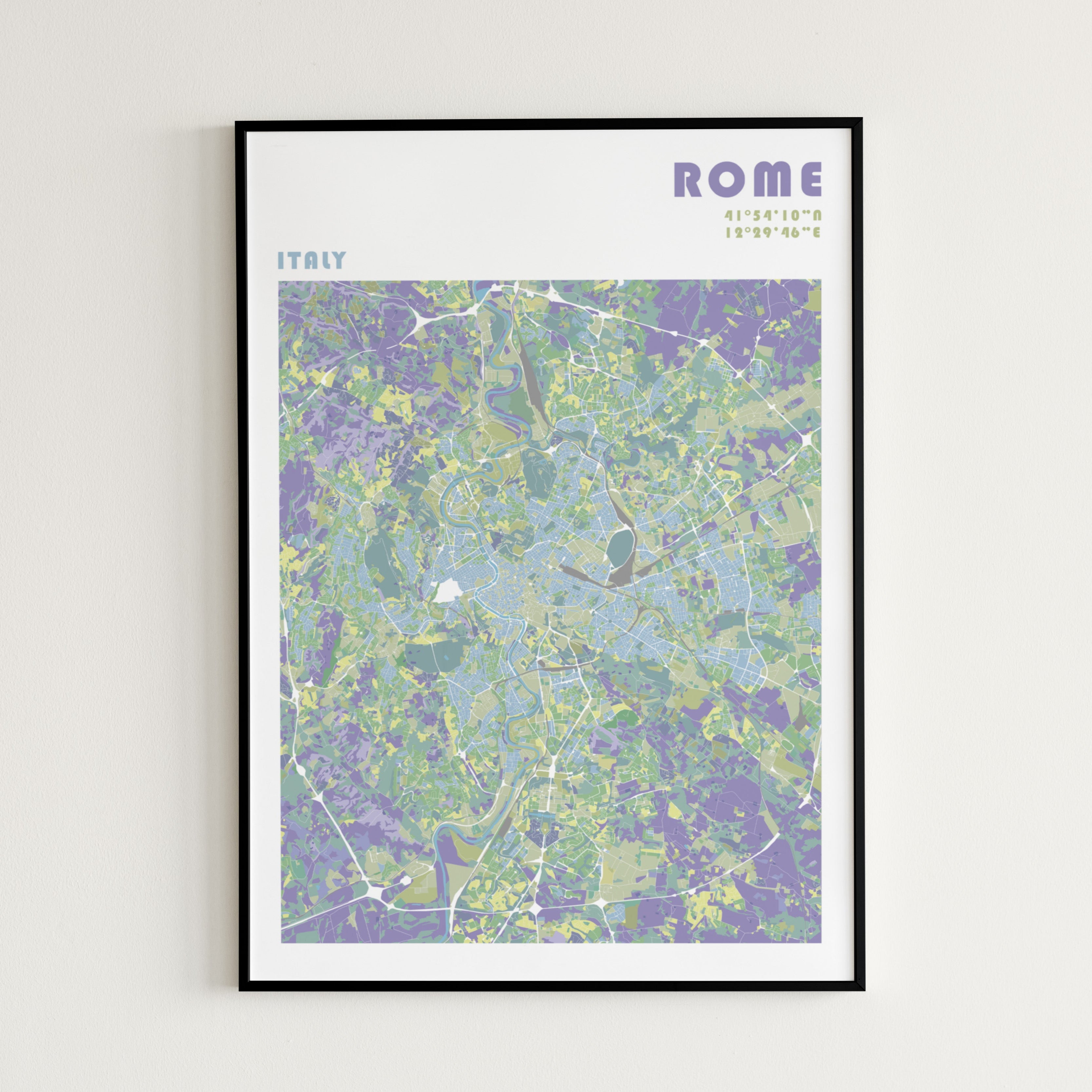 Rome Travel Map Poster| Travel Wall Art – The Hue Map