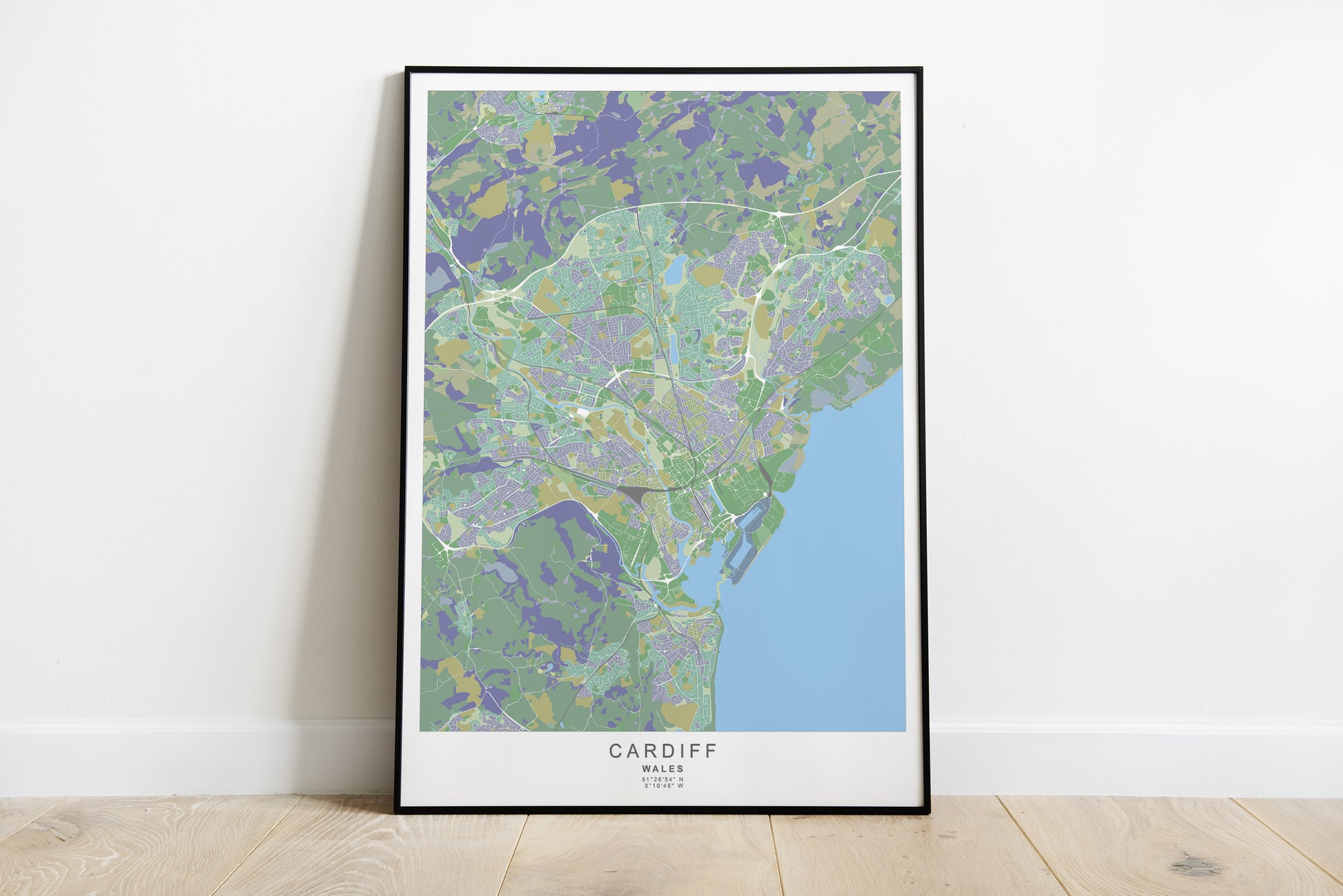 Cardiff City Map print | Different sizes and colors - The Hue Map