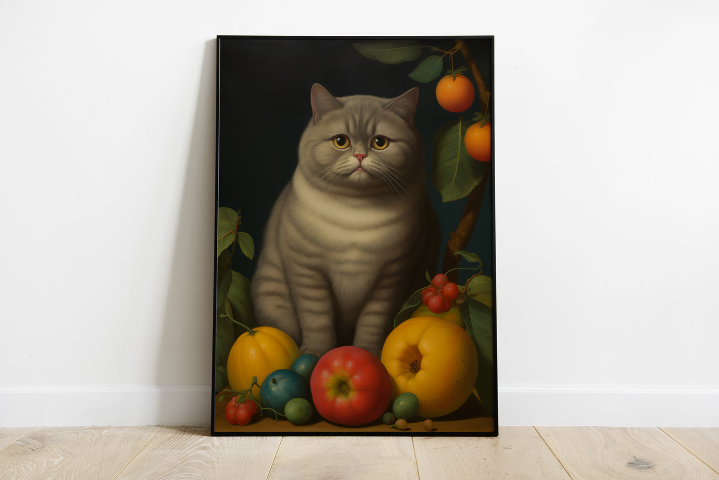 Fernando Botero Cat portrait | Different sizes and canvas - The Hue Map