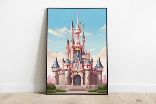 Disney castle print wall art.