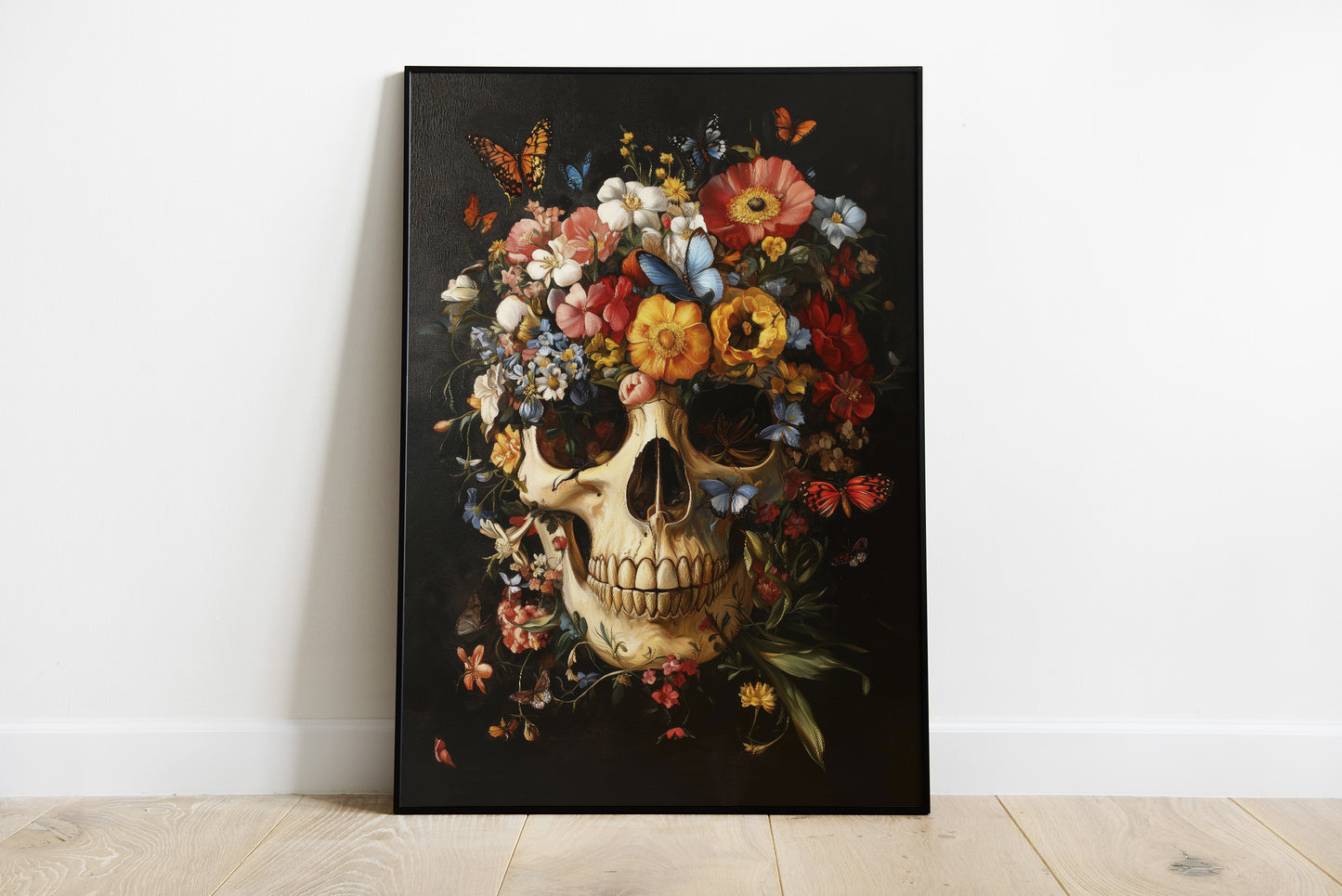 Floral Skull Wall Art