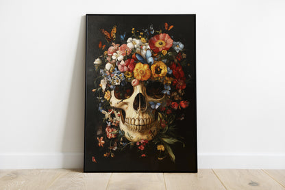Floral Skull Wall Art