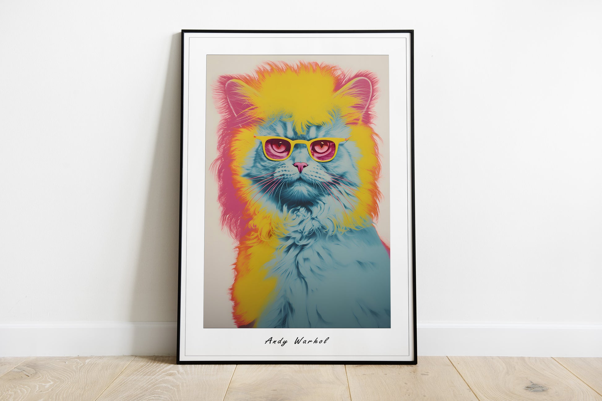 Andy Warhol Cat print | Different sizes and canvas - The Hue Map