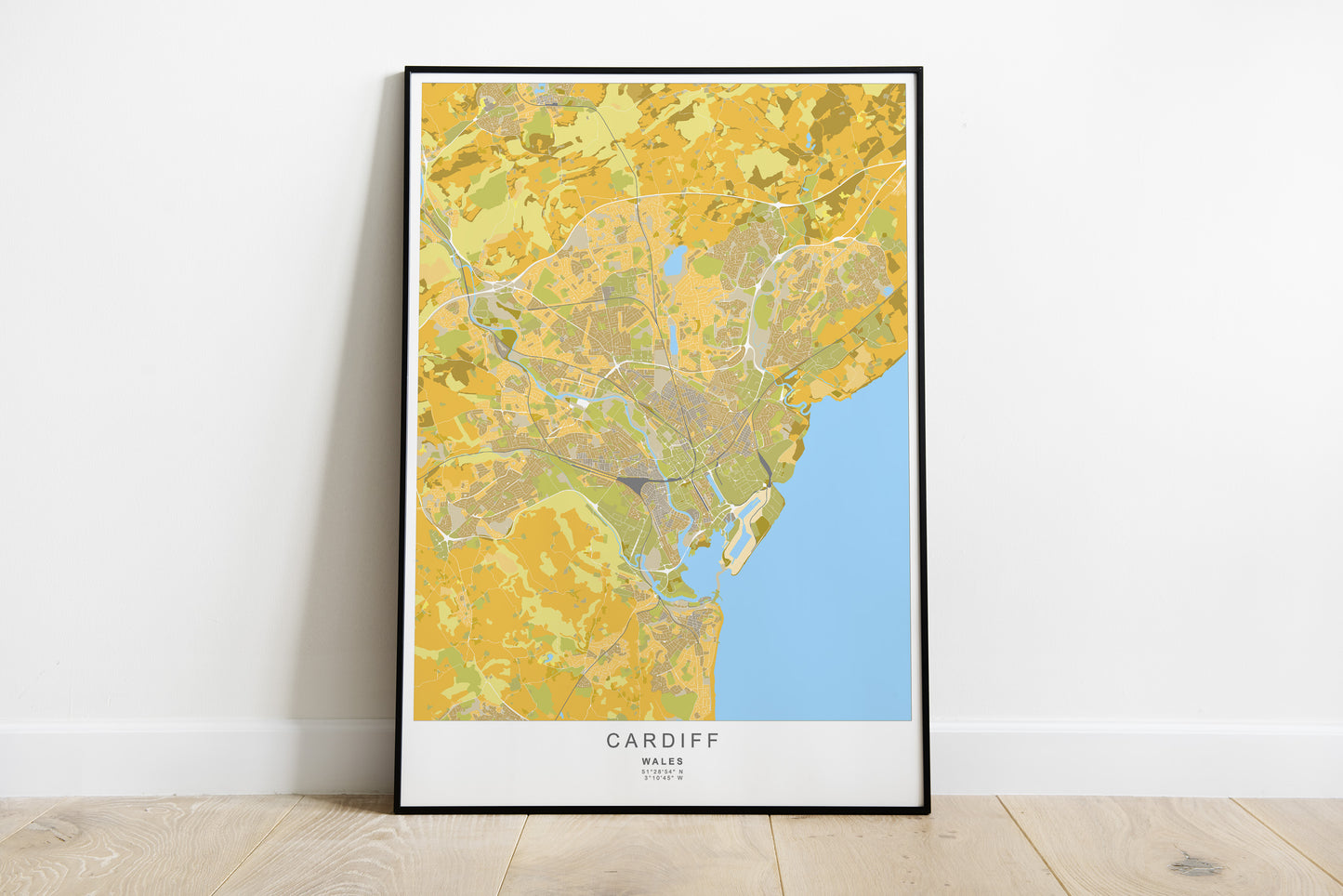 Cardiff City Map print | Different sizes and colors - The Hue Map