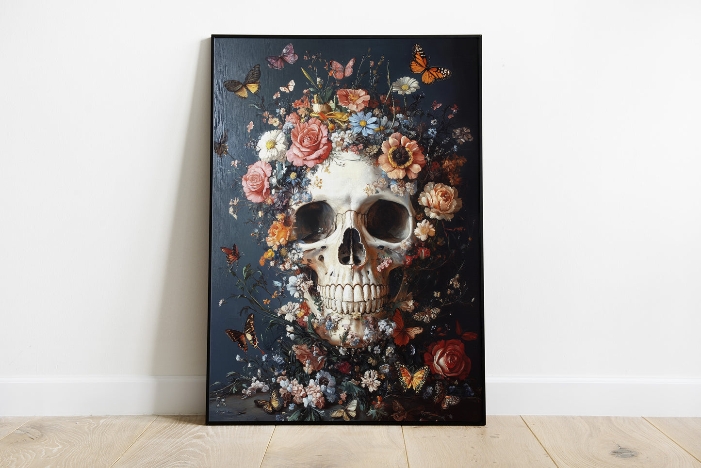 Flowers, Skulls & Butterflies Wall Art