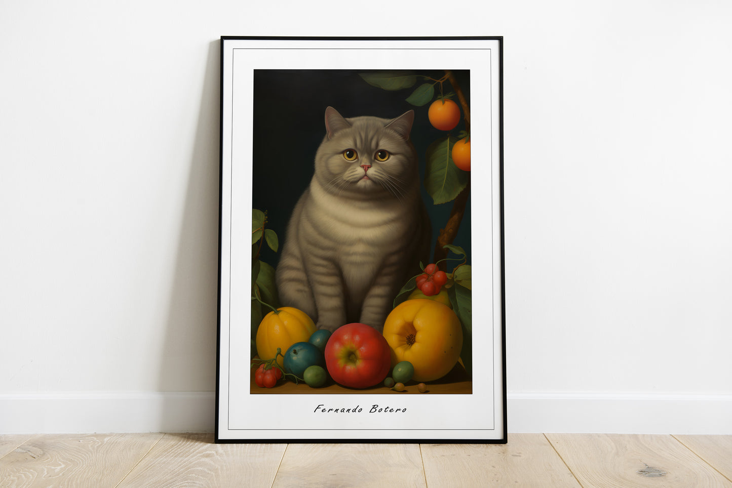 Fernando Botero Cat portrait | Different sizes and canvas - The Hue Map