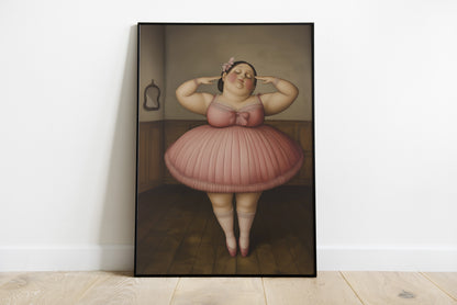 Botero ballerina wall art print.