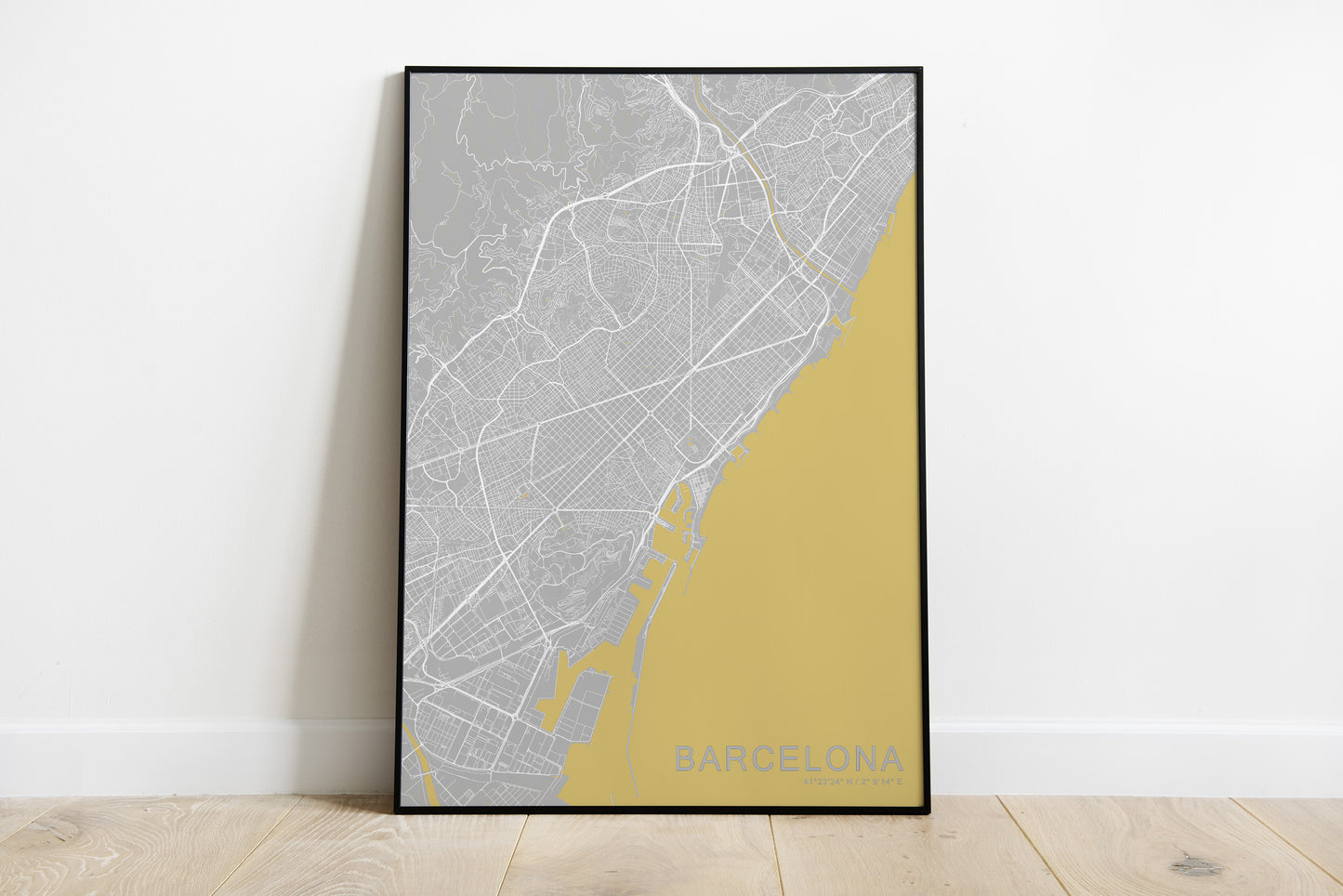 Barcelona map print | Different sizes and canvas - The Hue Map