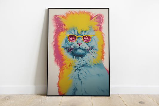 Andy Warhol Cat print | Different sizes and canvas - The Hue Map