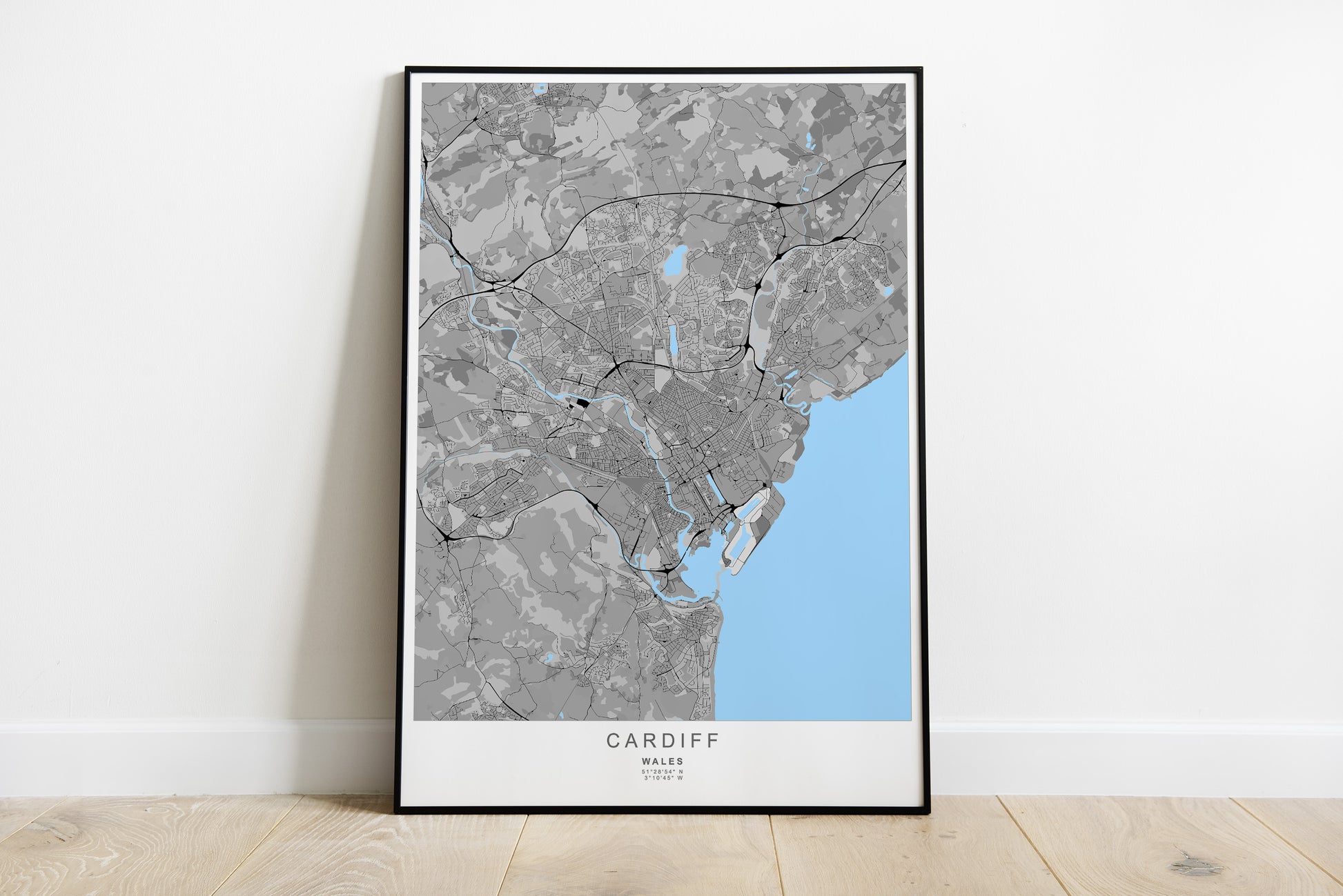 Cardiff City Map print | Different sizes and colors - The Hue Map