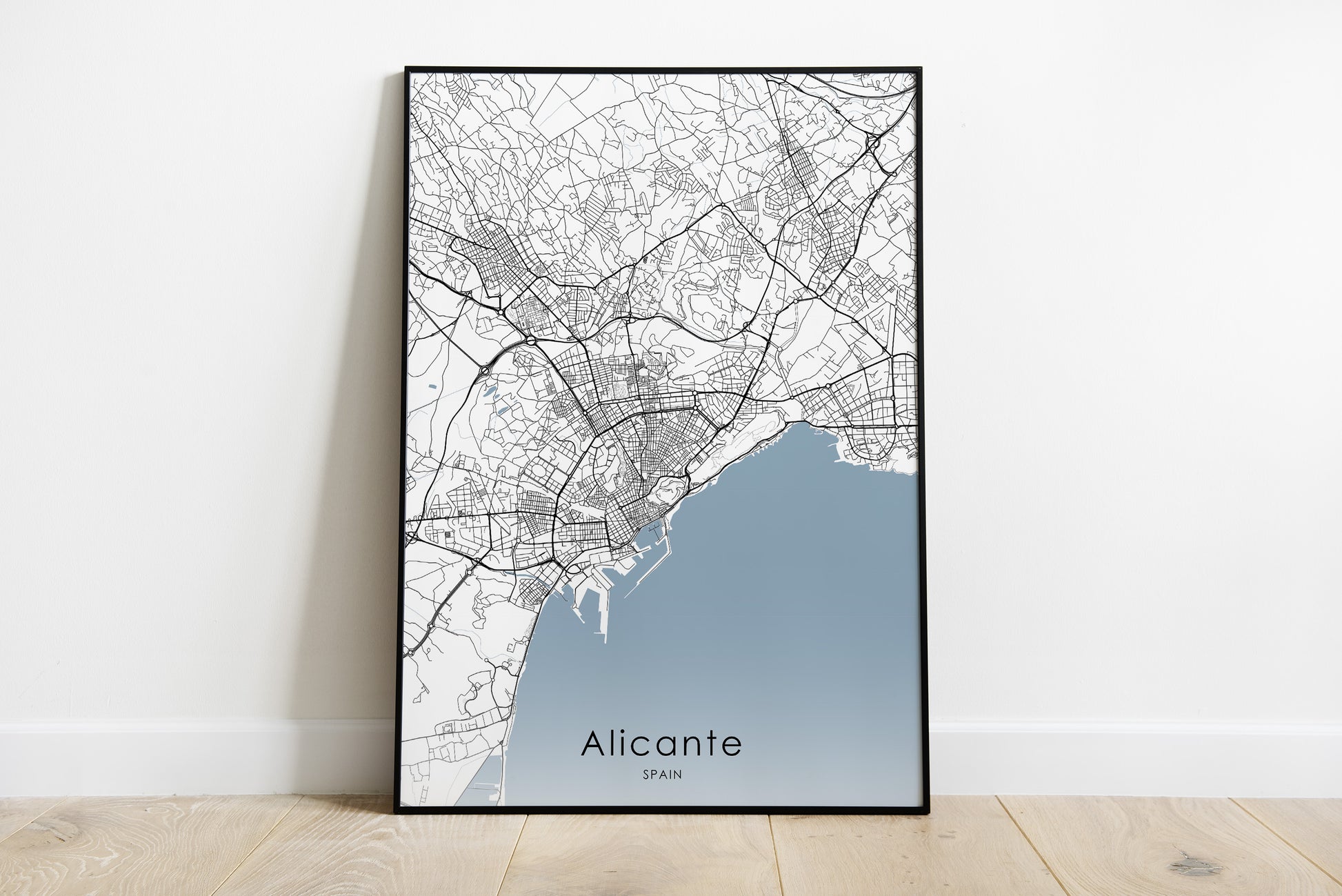 Alicante map print | Different sizes - The Hue Map