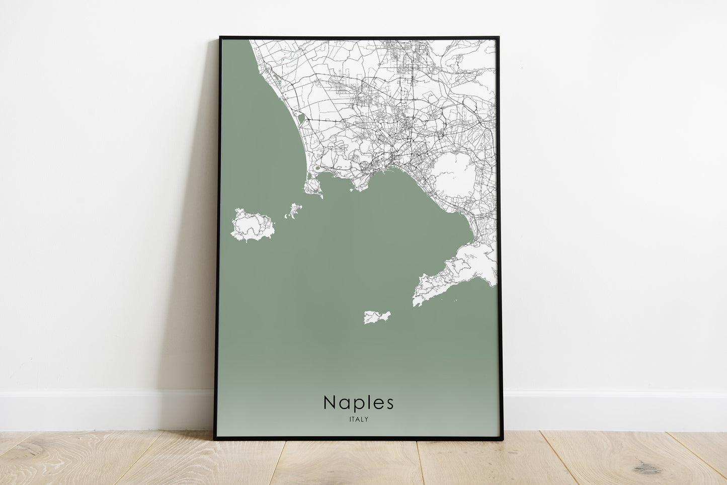 Naples City print | Amalfi coast poster - The Hue Map