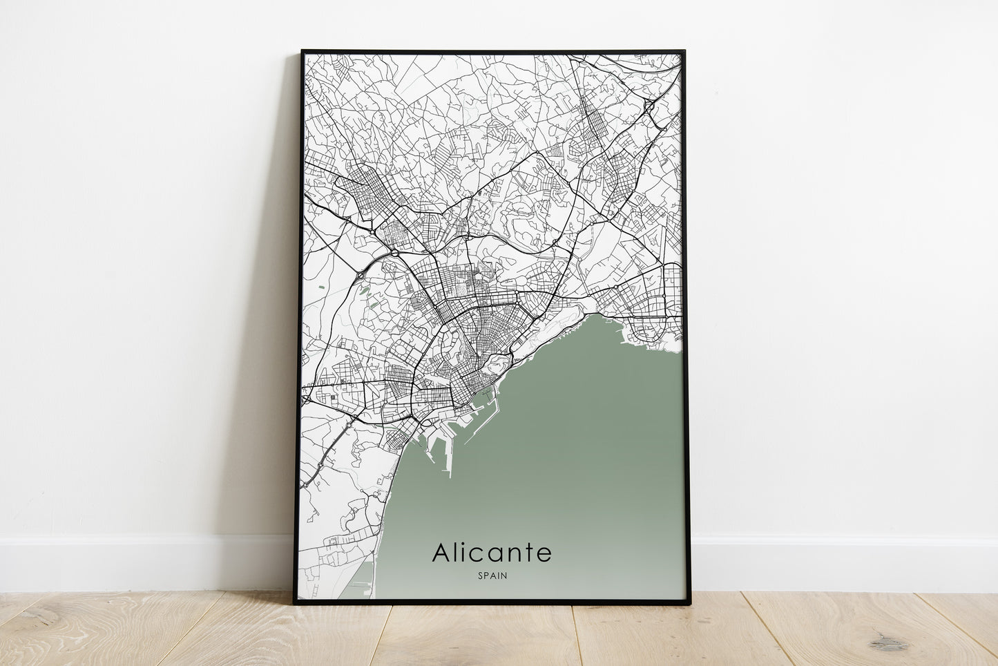 Alicante map print | Different sizes - The Hue Map