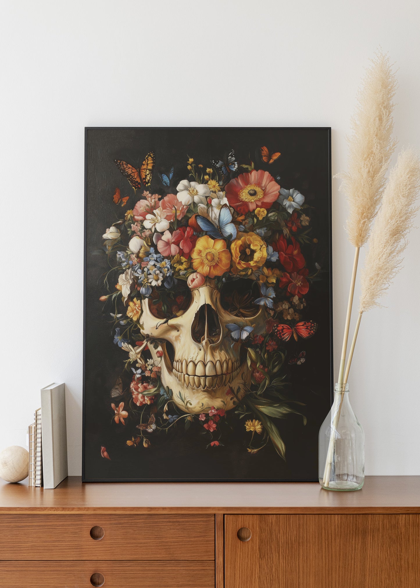 Floral Skull Wall Art