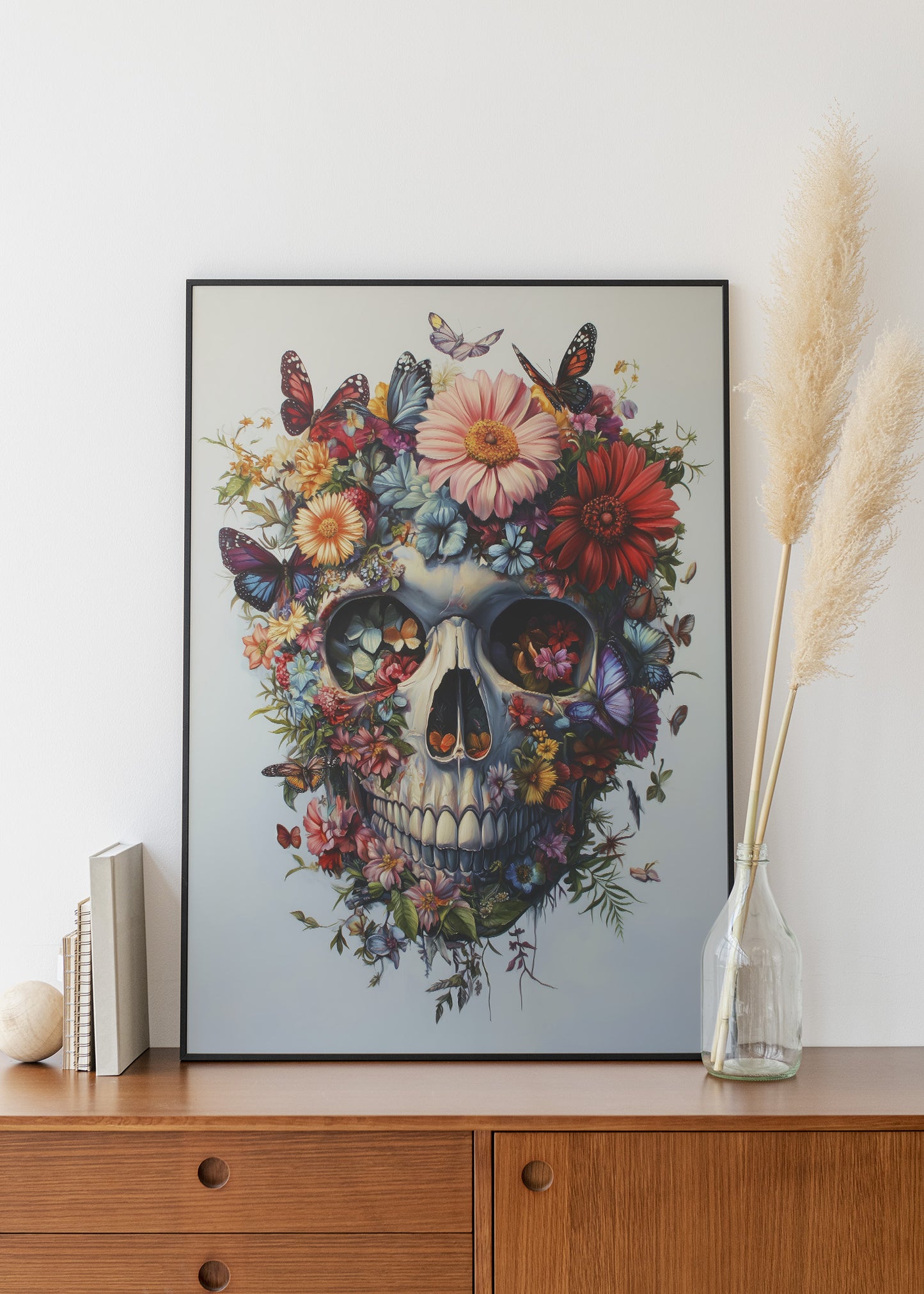 Life Resurfaces Skull wall art | Different sizes and frame options or canvas