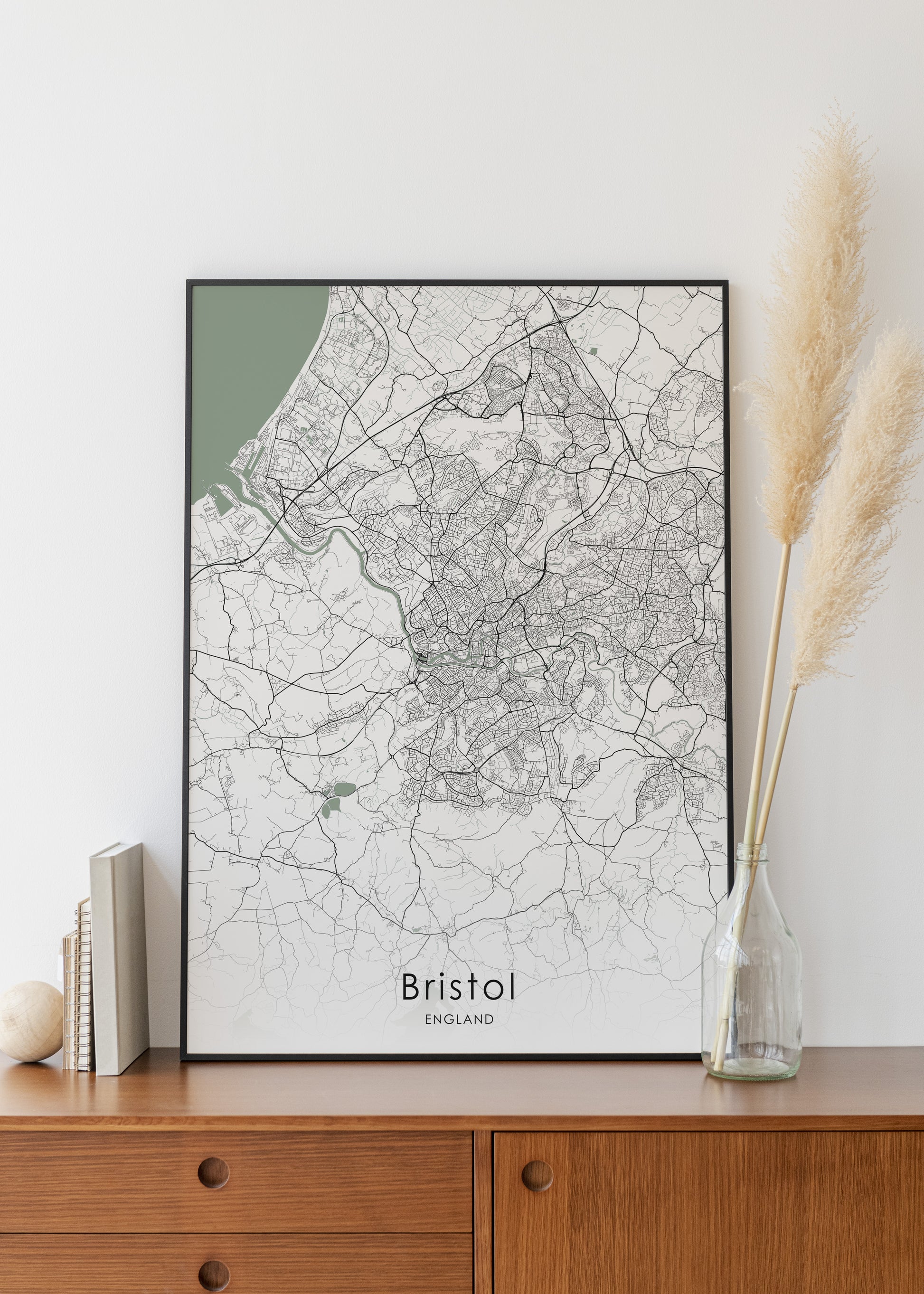 Bristol City Map print | England travel poster - The Hue Map