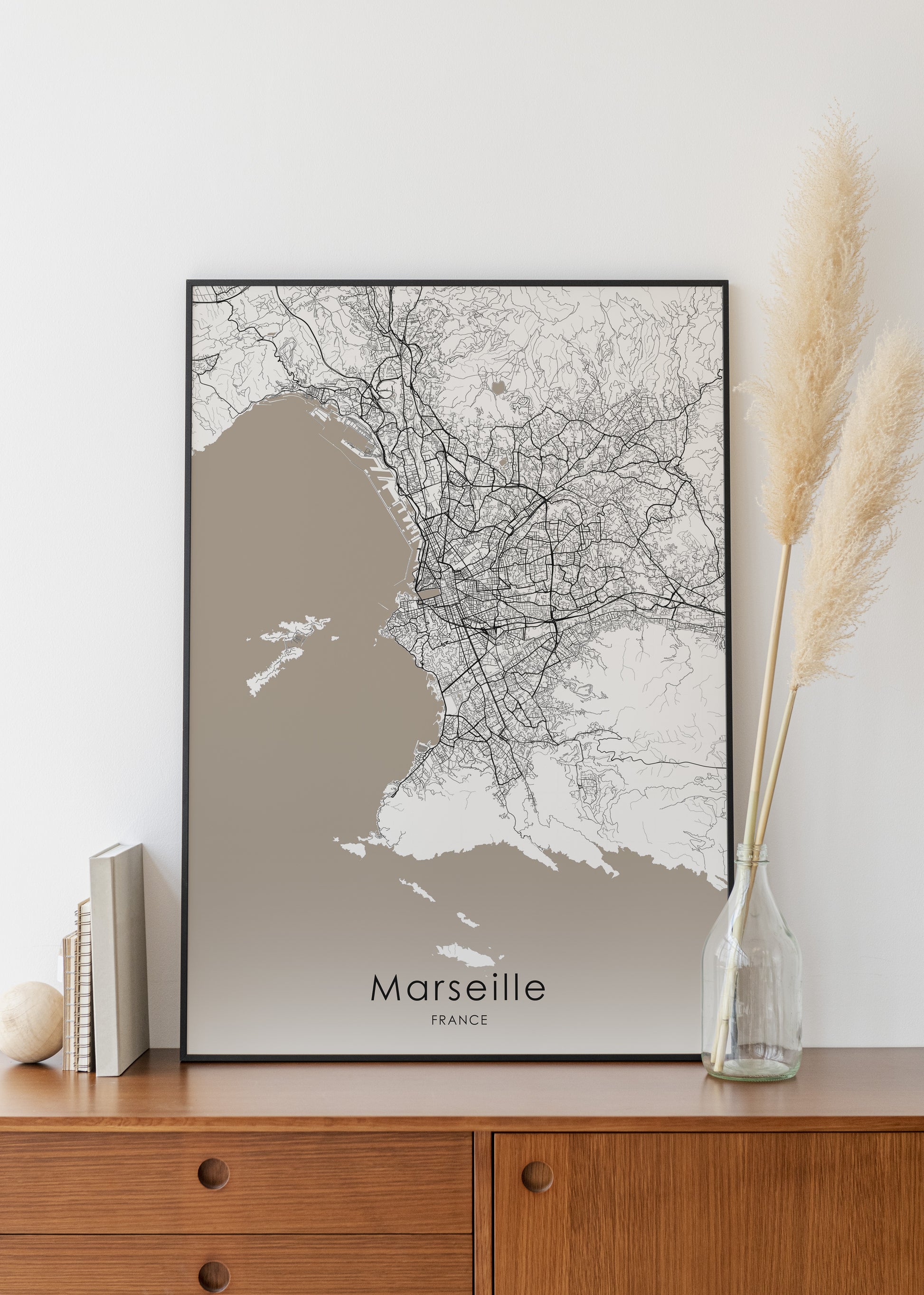 Marseille City print | France canvas wall art - The Hue Map