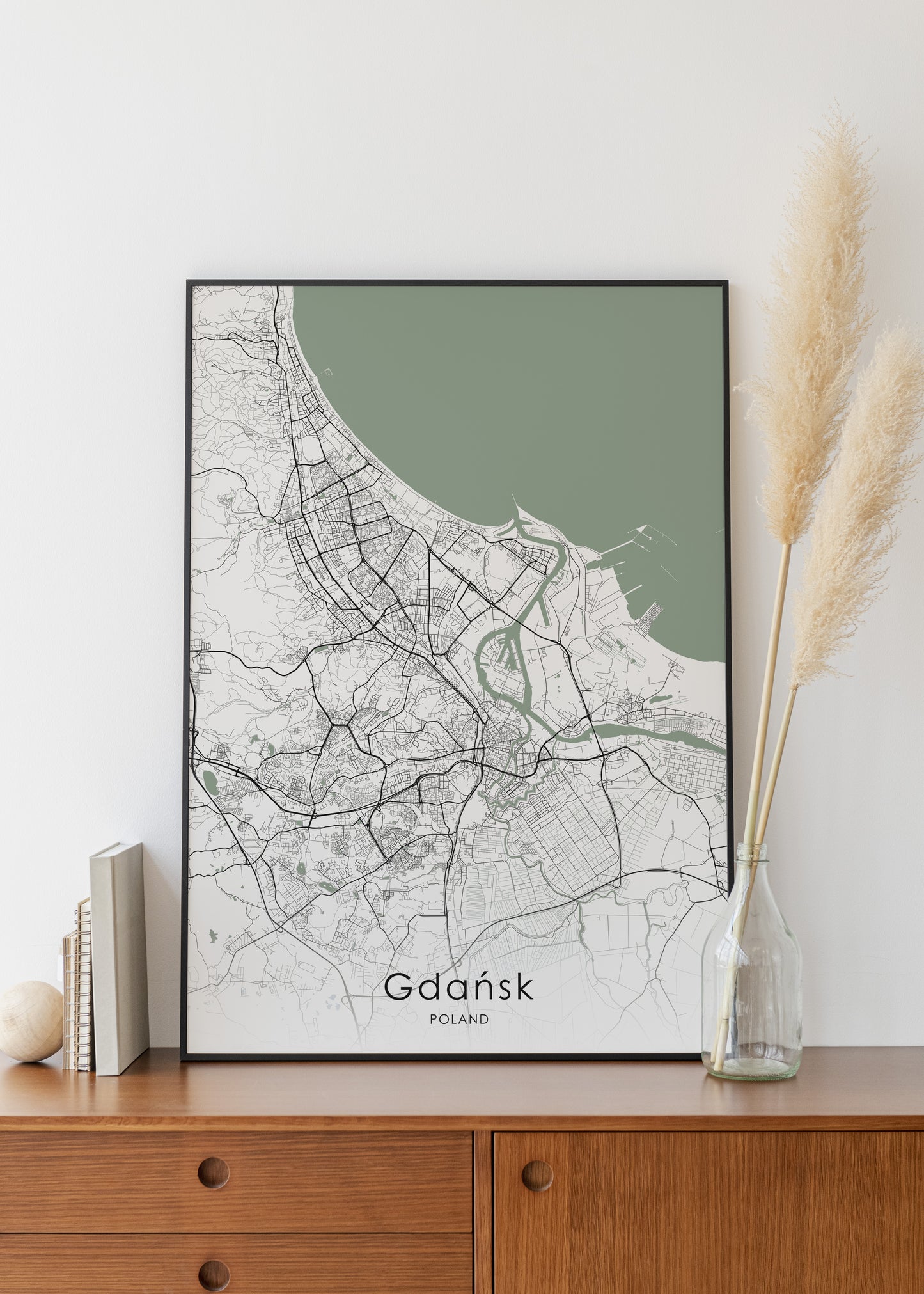 Gdansk Map print | Different sizes and canvas - The Hue Map