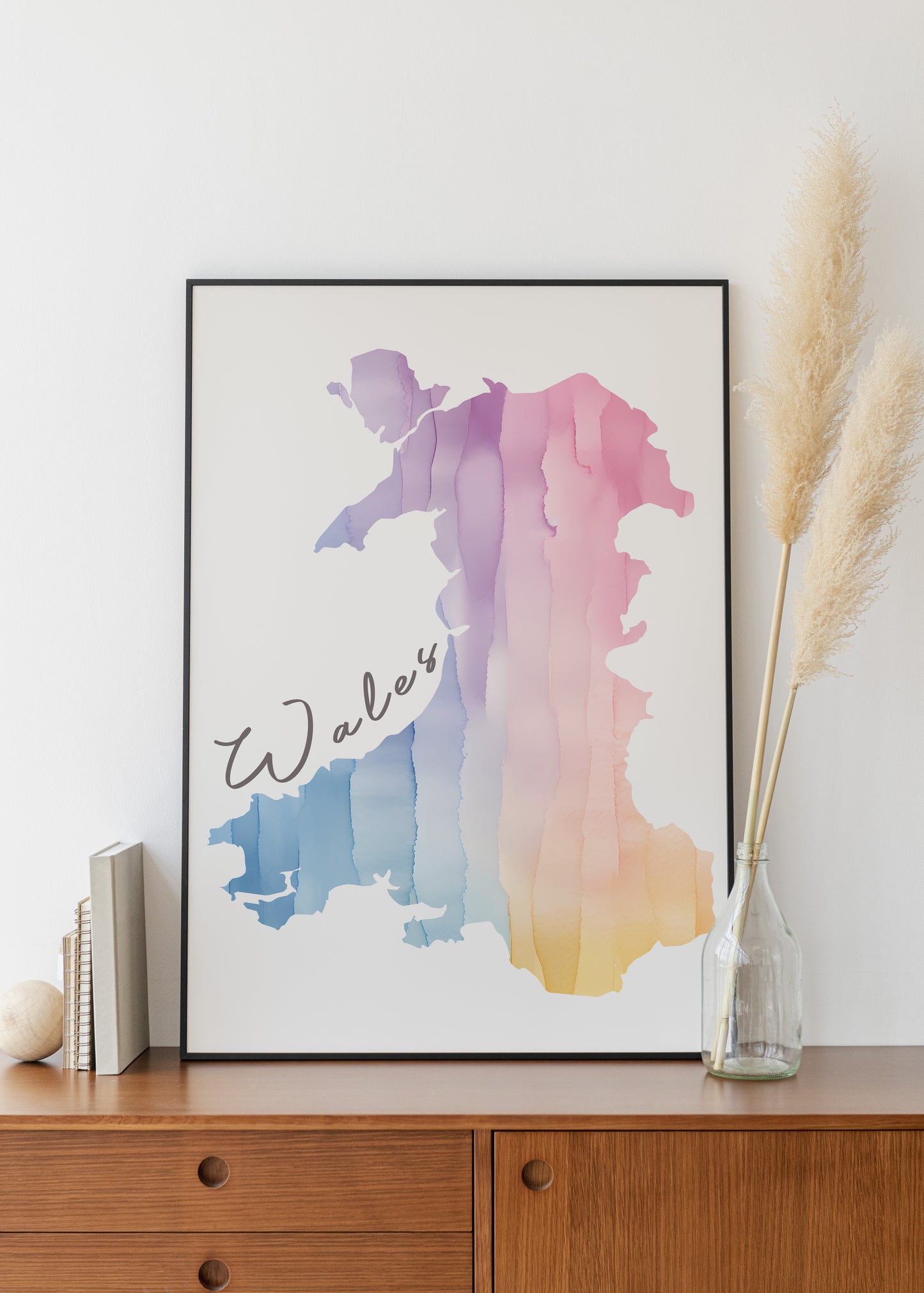 Watercolour Wales Print | Different sizes and canvas - The Hue Map