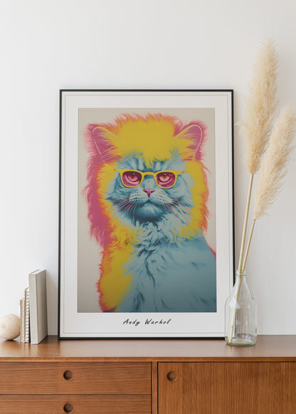 Andy Warhol Cat print | Different sizes and canvas - The Hue Map