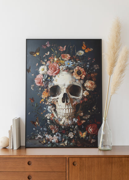 Flowers, Skulls & Butterflies Wall Art