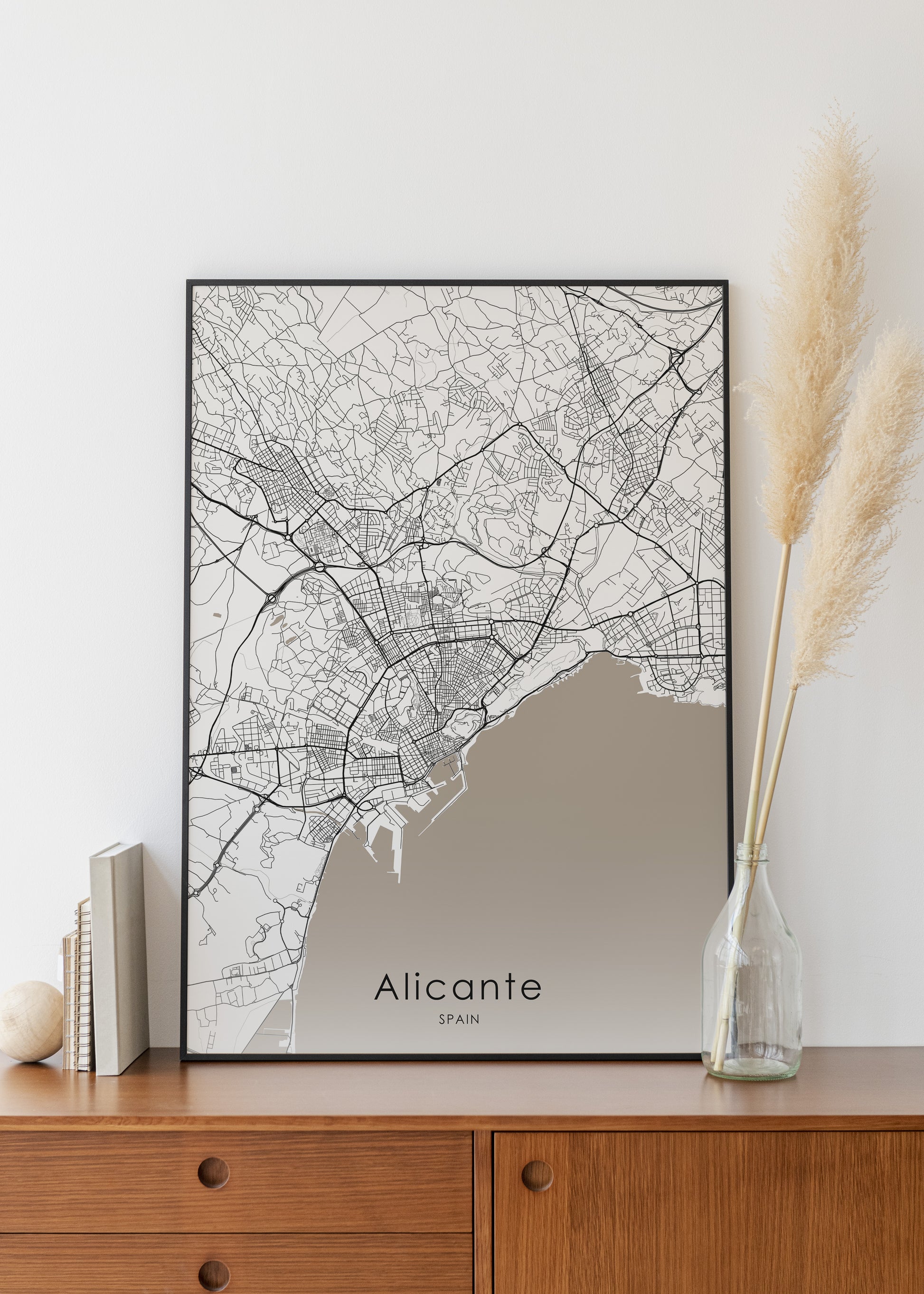 Alicante map print | Different sizes - The Hue Map