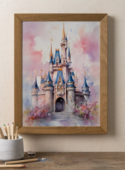 Disney Castle print | Different sizes and canvas - The Hue Map