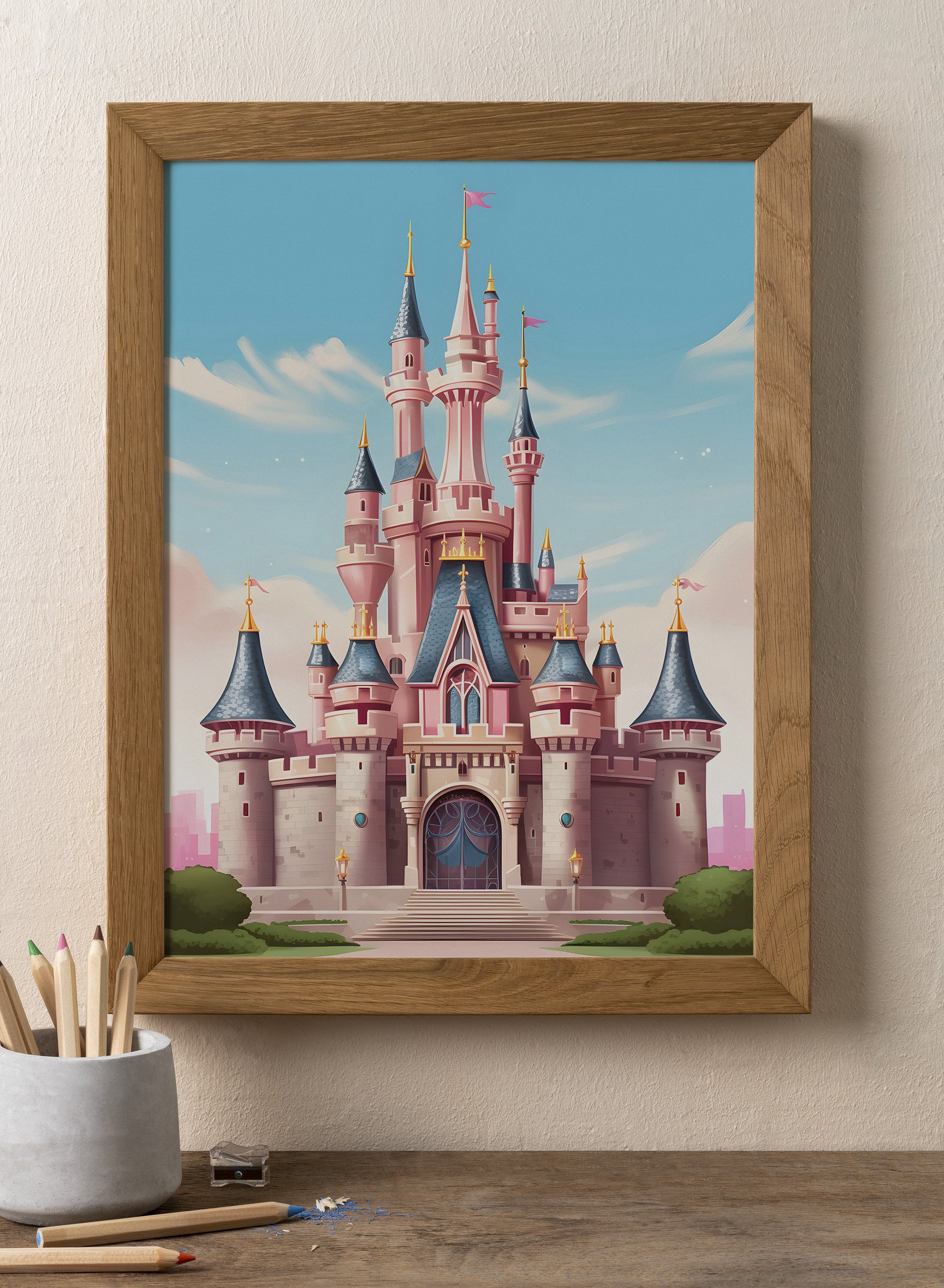 Disney castle print in A4.