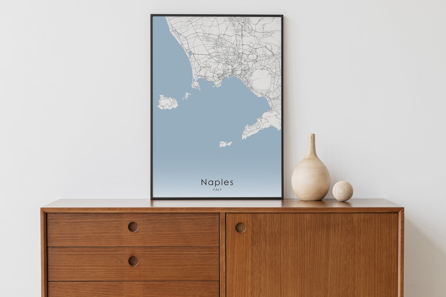 Naples City print | Amalfi coast poster - The Hue Map