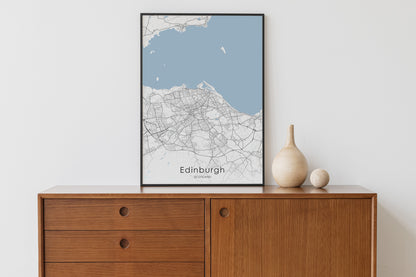 Edinburgh map print | Different sizes and canvas - The Hue Map