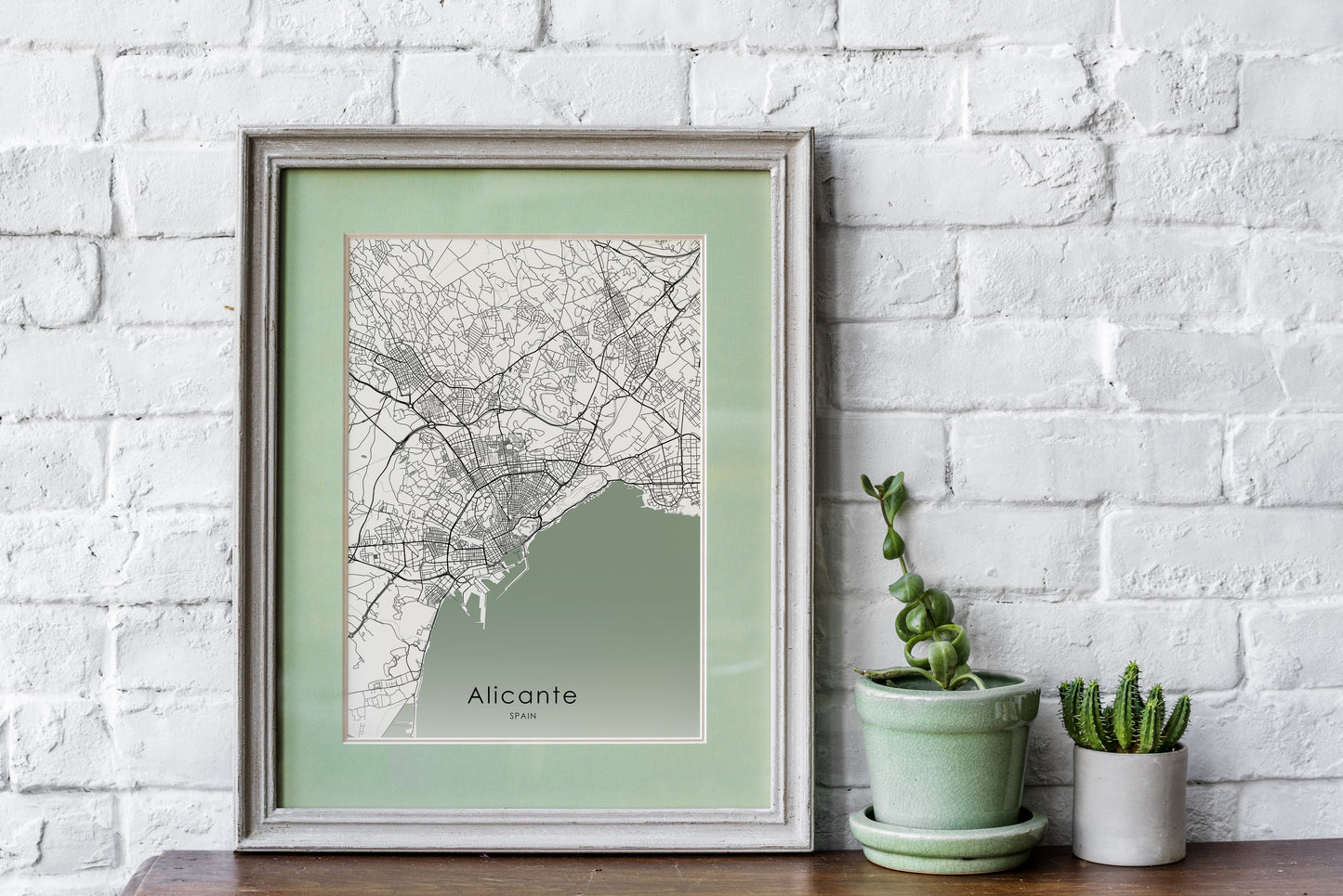 Alicante map print | Different sizes - The Hue Map