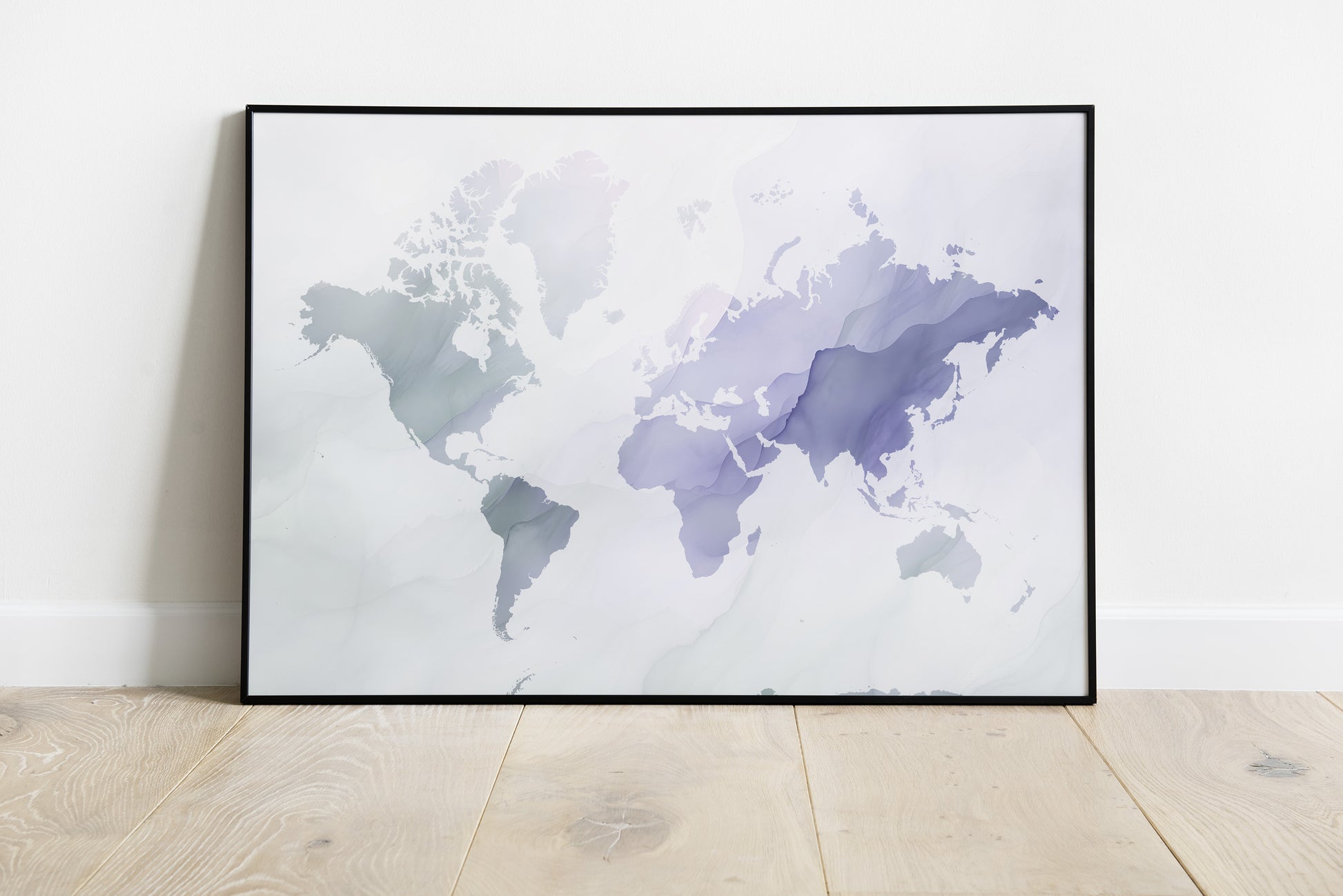 World Map watercolor Print | Different sizes and canvas - The Hue Map