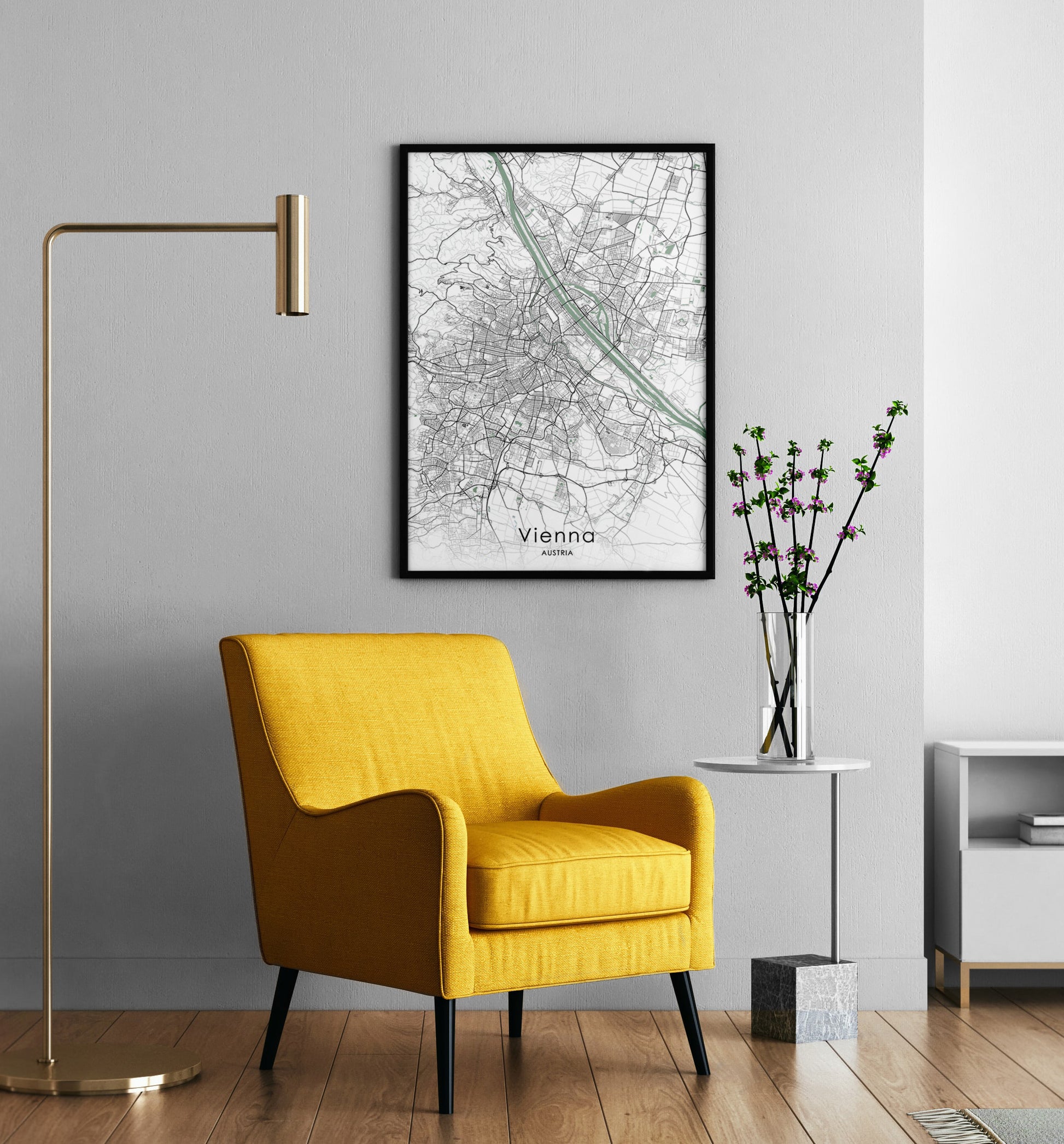 Vienna print | Different colors and canvas - The Hue Map