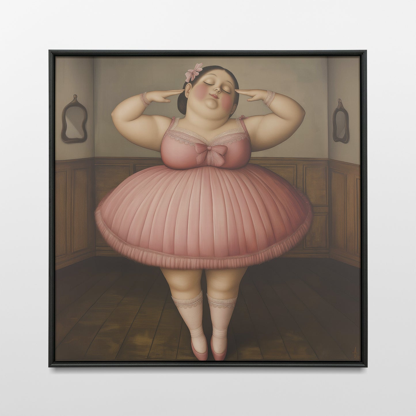 Botero ballerina wall art print.