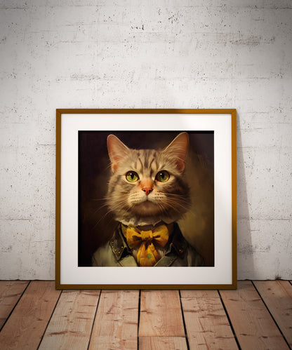 Victorian Cat wall art | Different sizes - The Hue Map