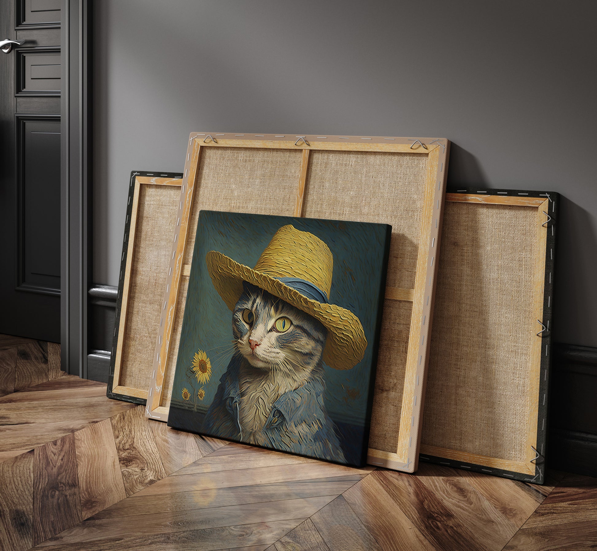 Van Gogh Cat Print | Different sizes and canvas - The Hue Map