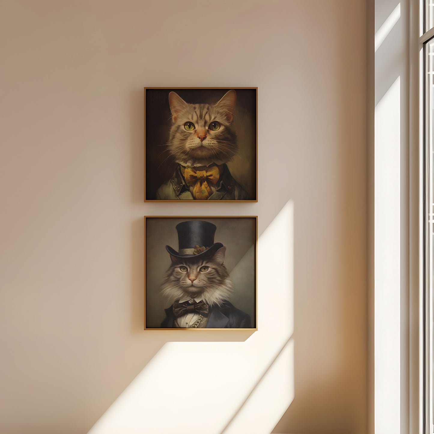 Viktorianische Katzen-Wandkunst | Verschiedene Größen