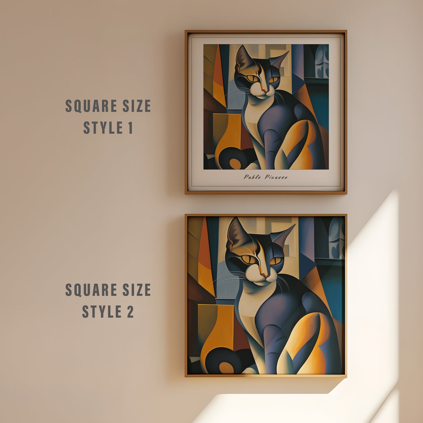 Picasso Cat print | Different sizes and canvas - The Hue Map