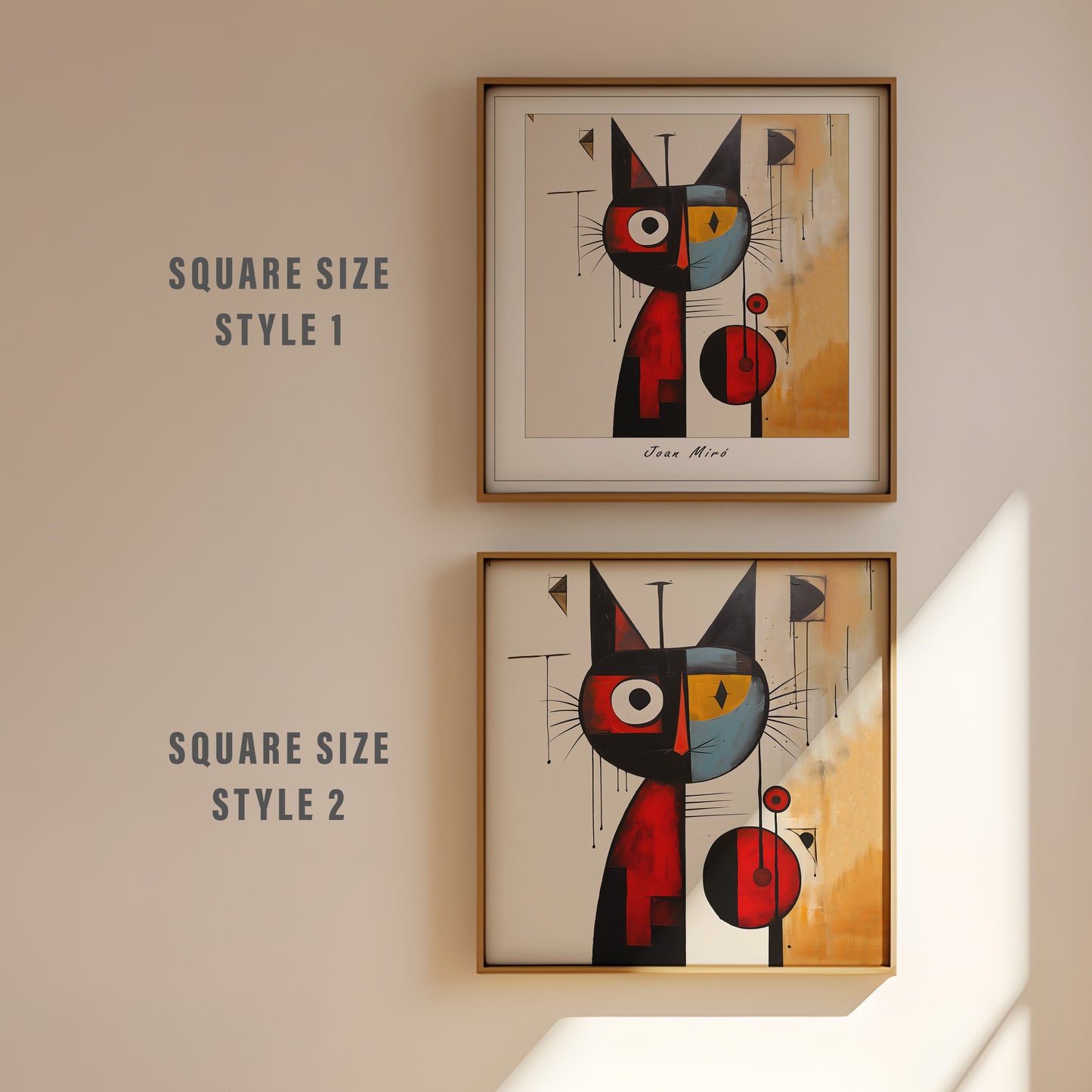 Joan Miro Cat print | Different sizes and canvas - The Hue Map