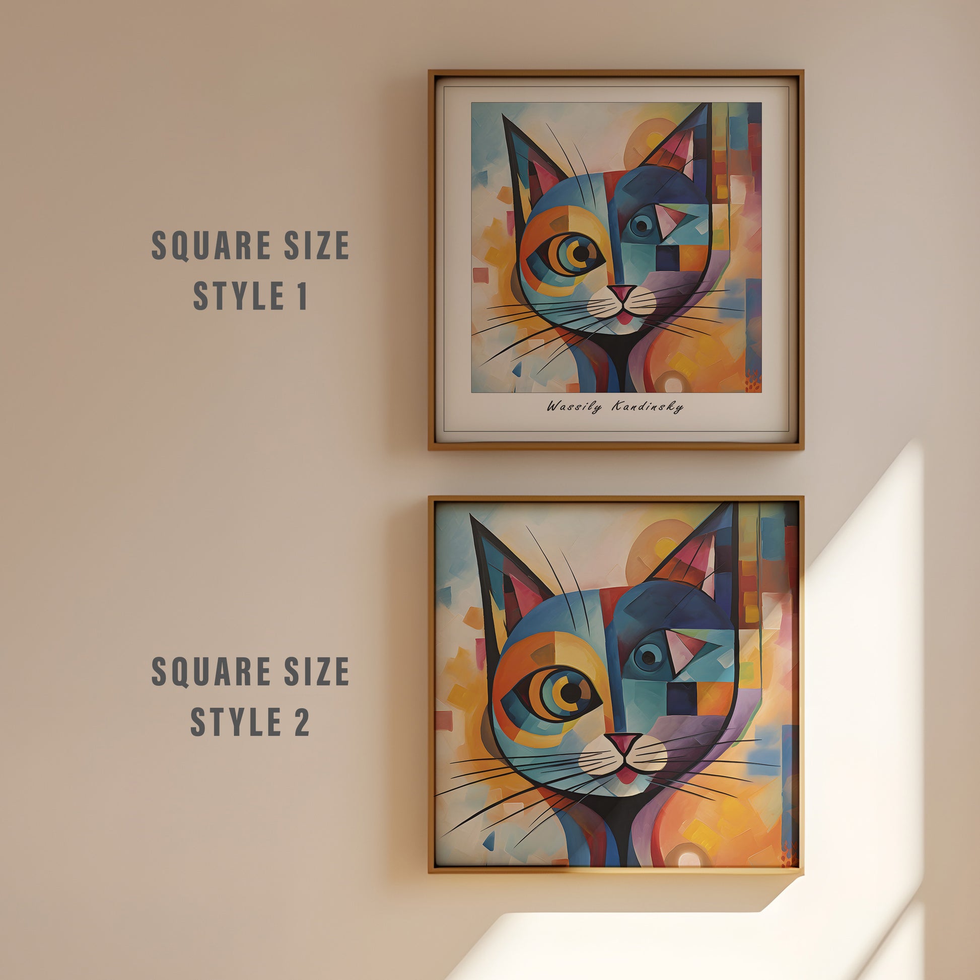 Kandisnky Cat print | Different sizes and canvas - The Hue Map