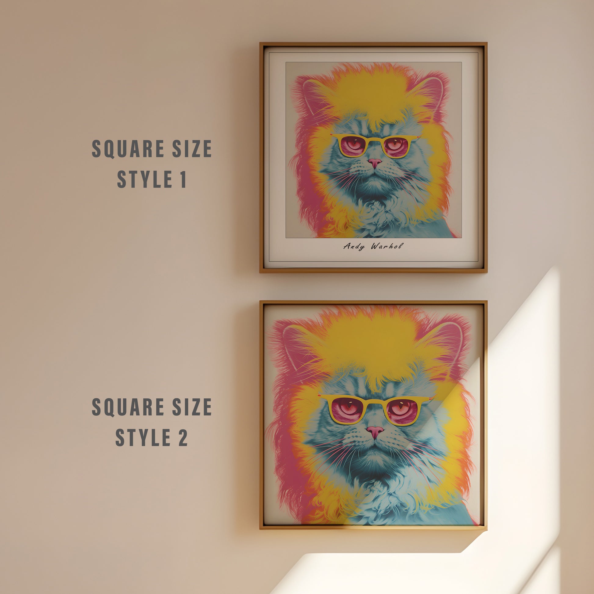 Andy Warhol Cat print | Different sizes and canvas - The Hue Map