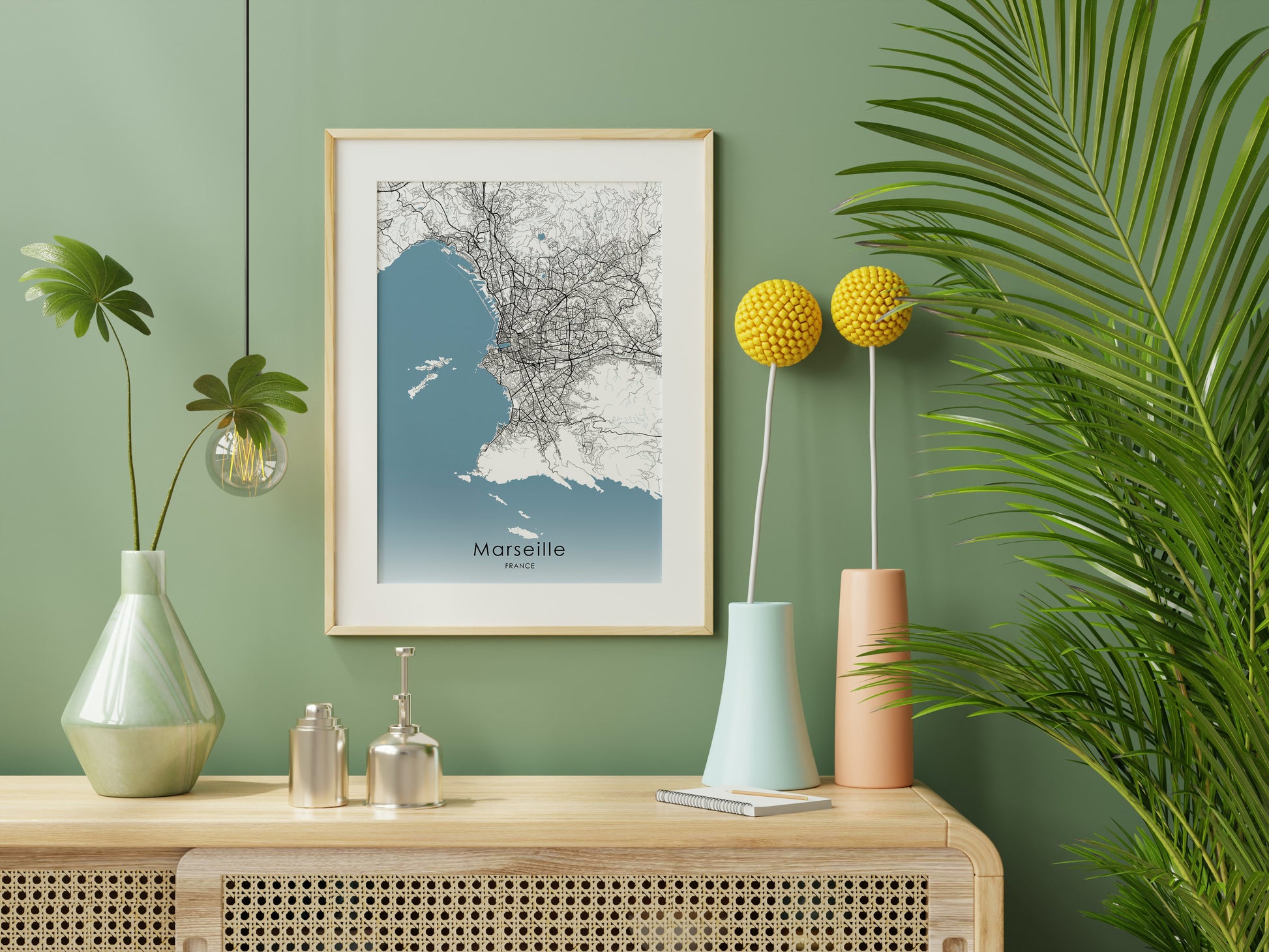 Marseille City print | France canvas wall art - The Hue Map