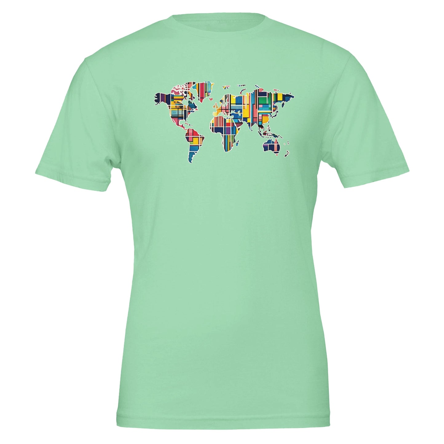 Unisex Retro World Map T-Shirt | Different sizes and colors