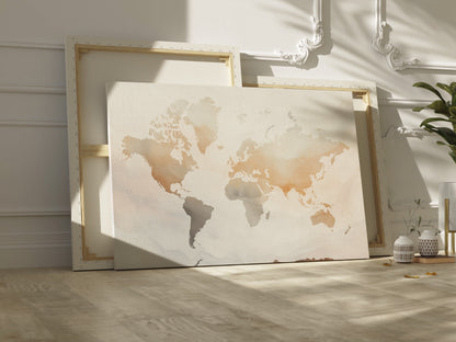 Minimalist World Map Print | Different colors and sizes - The Hue Map