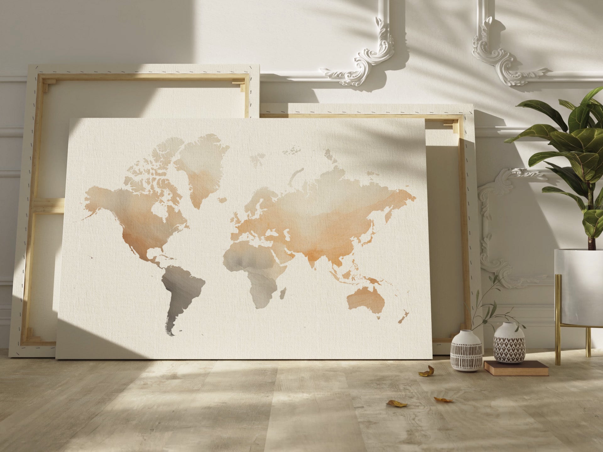 Minimalist World Map Print | Different colors and sizes - The Hue Map